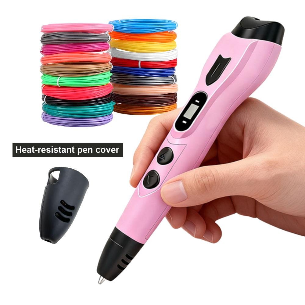 3d printing pen, 3d stereoscopic drawing pen, clog free, easy to operate, 3 speed adjustment, exquisitely made, even filament output, perfect gift for valentine