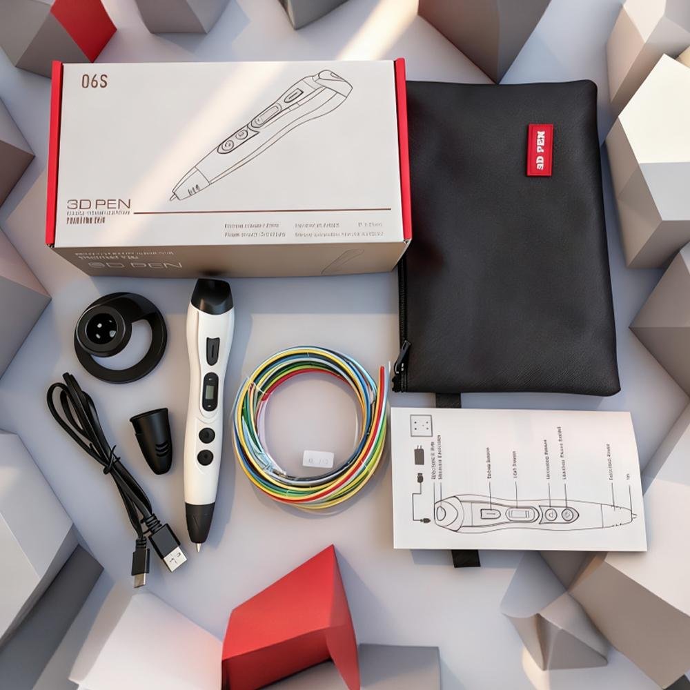 3d printing pen, 3d stereoscopic drawing pen, clog free, easy to operate, 3 speed adjustment, exquisitely made, even filament output, perfect gift for valentine